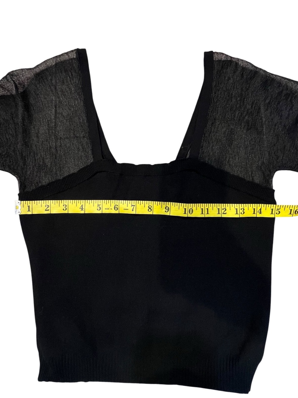 Free People x Intimately FP Night After Night Long Sleeve sheer in Black Medium - Picture 10 of 11